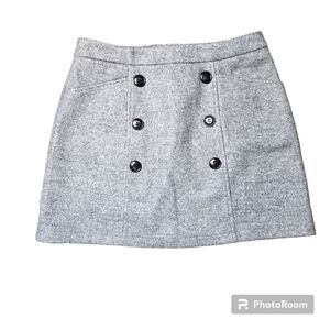 Aryeh Gray Woolblend Mini Skirt Size L
